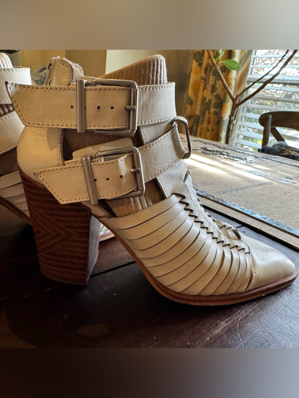 Gianni Bini Woven Pointed Moccasin Style Boots - White - Picture 2 of 9